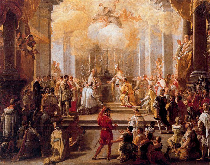 Wikioo.org – L'Enciclopedia delle Belle Arti - Pittura, Opere di Luca Giordano - Dedicazione della chiesa di Monte Cassino