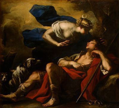 Wikioo.org - The Encyclopedia of Fine Arts - Painting, Artwork by Luca Giordano - Diana and Endymion
