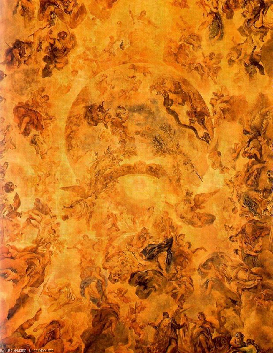 WikiOO.org – 美術百科全書 - 繪畫，作品 Luca Giordano - 在金羊毛骑士团成立的圆顶