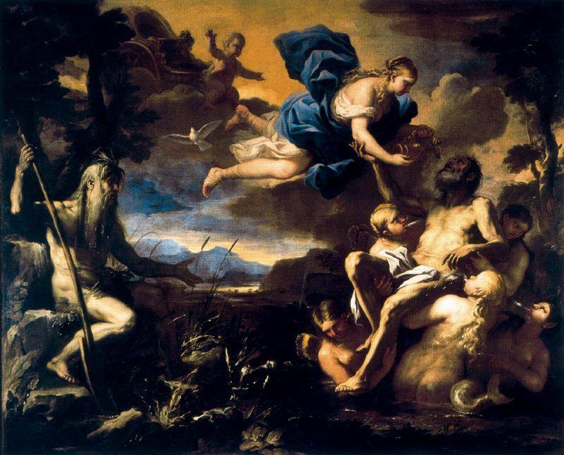 Wikioo.org - The Encyclopedia of Fine Arts - Painting, Artwork by Luca Giordano - Enea Immortalized 1