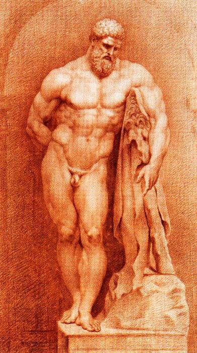 WikiOO.org - Encyclopedia of Fine Arts - Festés, Grafika Luca Giordano - Farnese Hercules