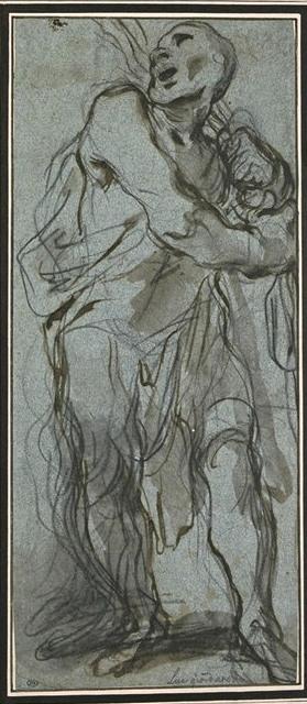 WikiOO.org - Encyclopedia of Fine Arts - Festés, Grafika Luca Giordano - Man with a stick