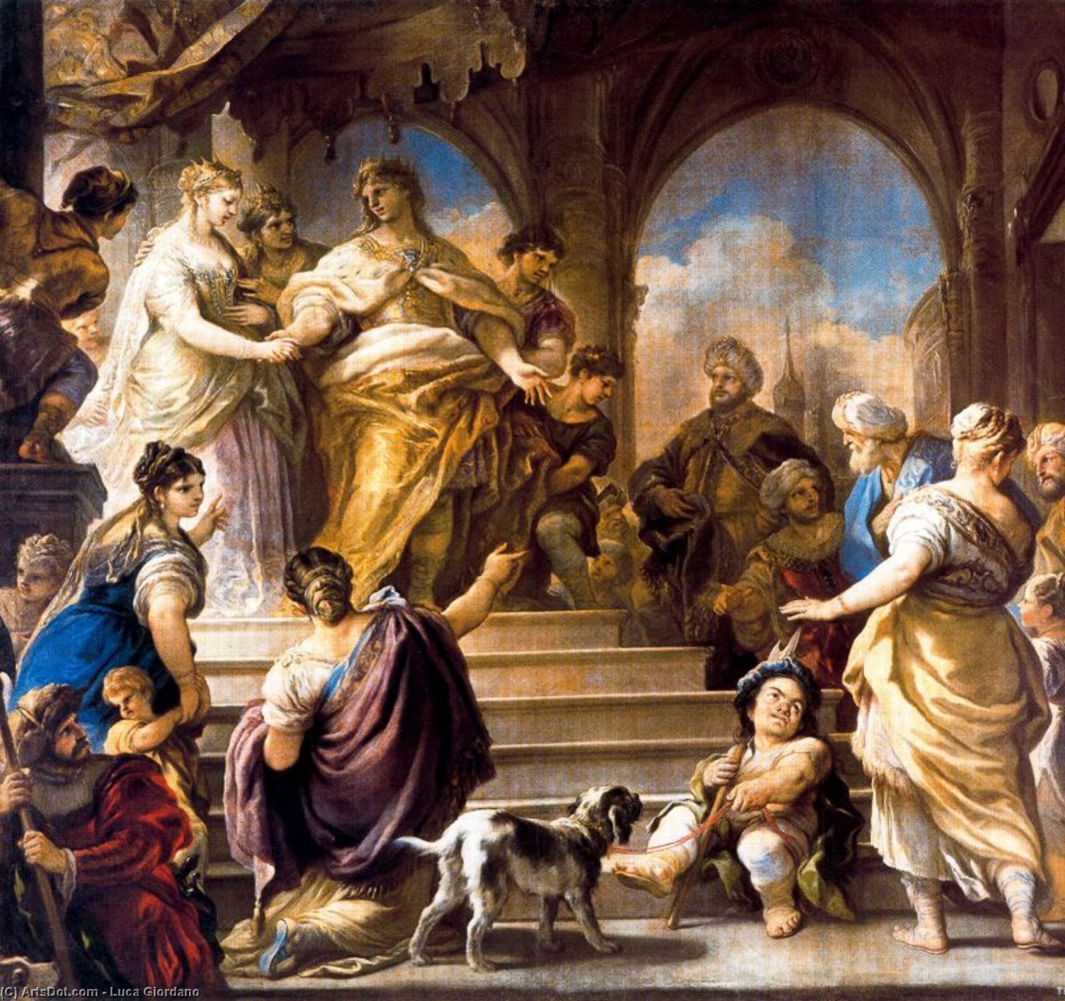 Wikioo.org - Encyklopedia Sztuk Pięknych - Malarstwo, Grafika Luca Giordano - Marriage of Solomon