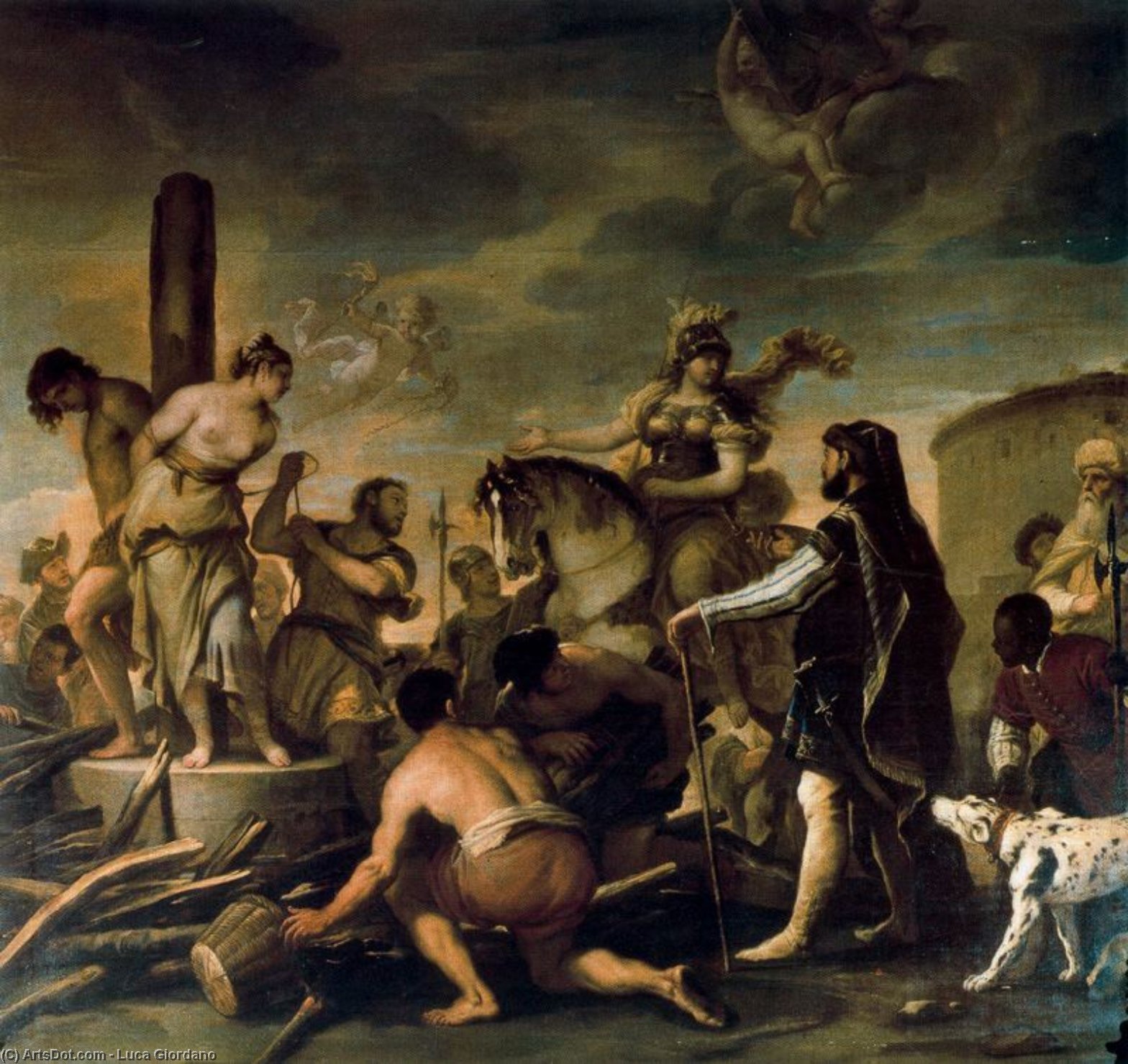 Wikioo.org - The Encyclopedia of Fine Arts - Painting, Artwork by Luca Giordano - Olindo and Sophronia