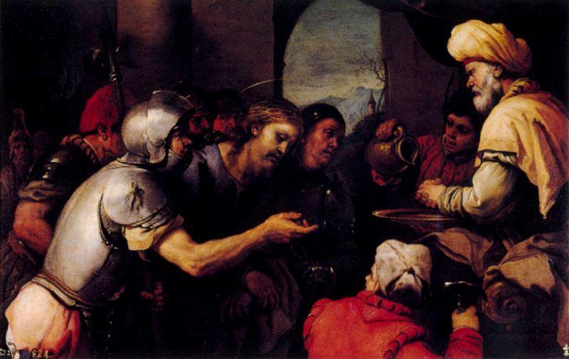 WikiOO.org - Enciclopédia das Belas Artes - Pintura, Arte por Luca Giordano - Pilate washing his hands