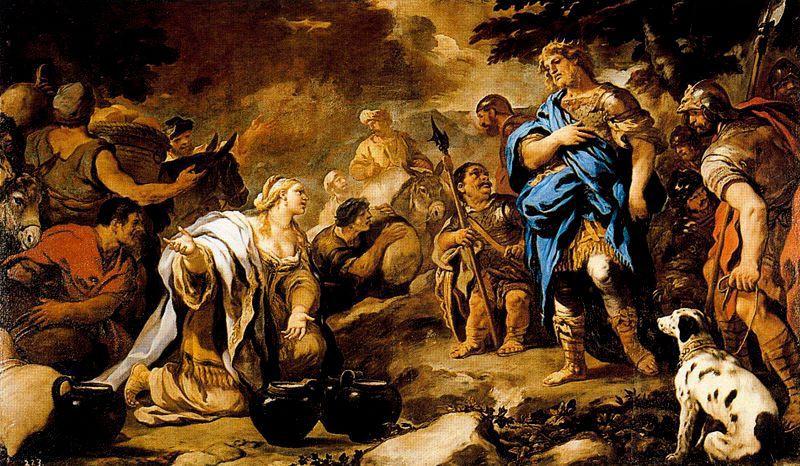 Wikioo.org - The Encyclopedia of Fine Arts - Painting, Artwork by Luca Giordano - Prudent Abigail