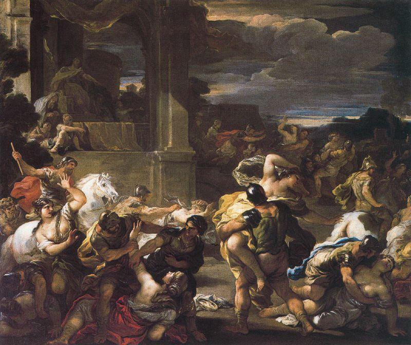 Wikioo.org – L'Enciclopedia delle Belle Arti - Pittura, Opere di Luca Giordano - Lo stupro della donna sabine 1