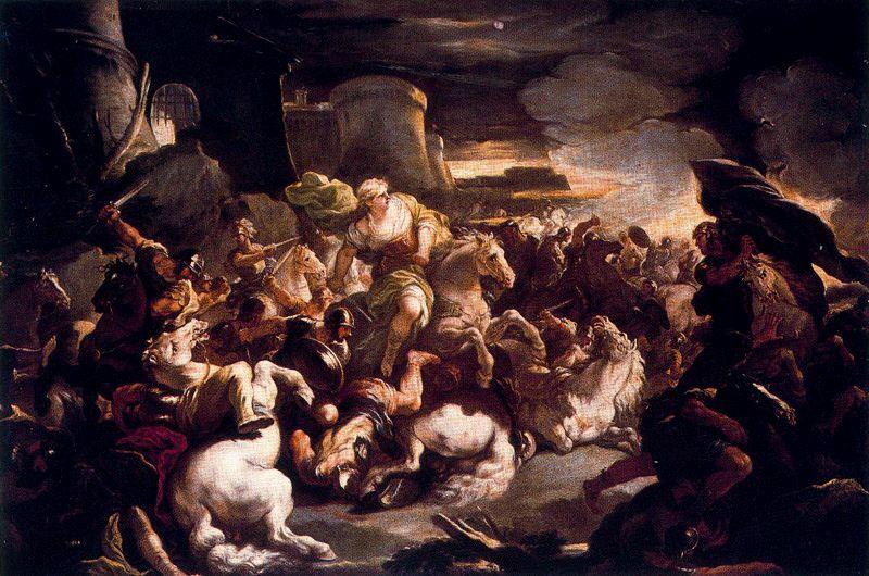 Wikioo.org – L'Enciclopedia delle Belle Arti - Pittura, Opere di Luca Giordano - Semiramide a Babylon