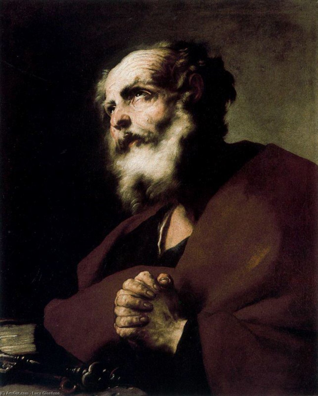 WikiOO.org - Encyclopedia of Fine Arts - Maľba, Artwork Luca Giordano - St. Peter Penitent