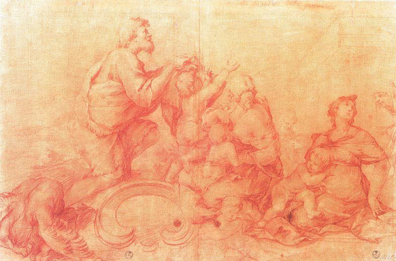 WikiOO.org – 美術百科全書 - 繪畫，作品 Luca Giordano - 从研究 的  拱顶  的  的  宫殿  巴贝里尼