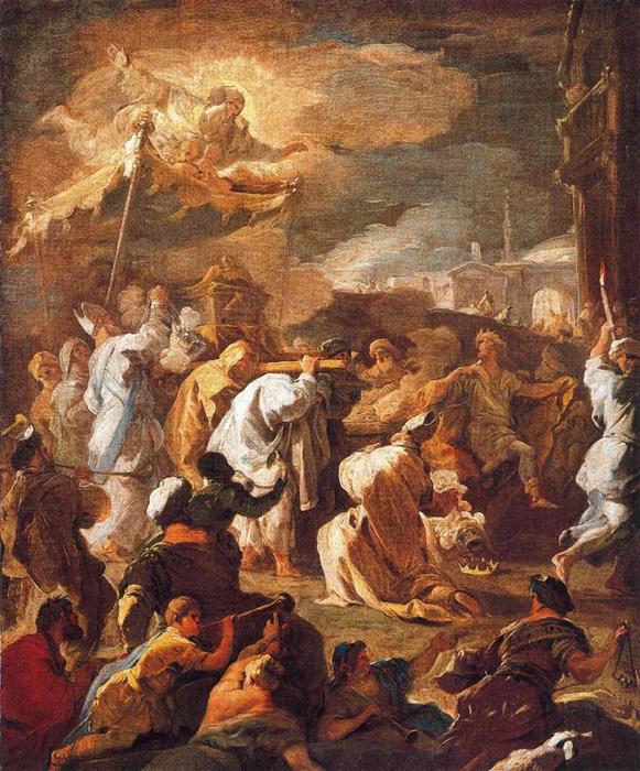 Wikioo.org - The Encyclopedia of Fine Arts - Painting, Artwork by Luca Giordano - Transport Holy Ark