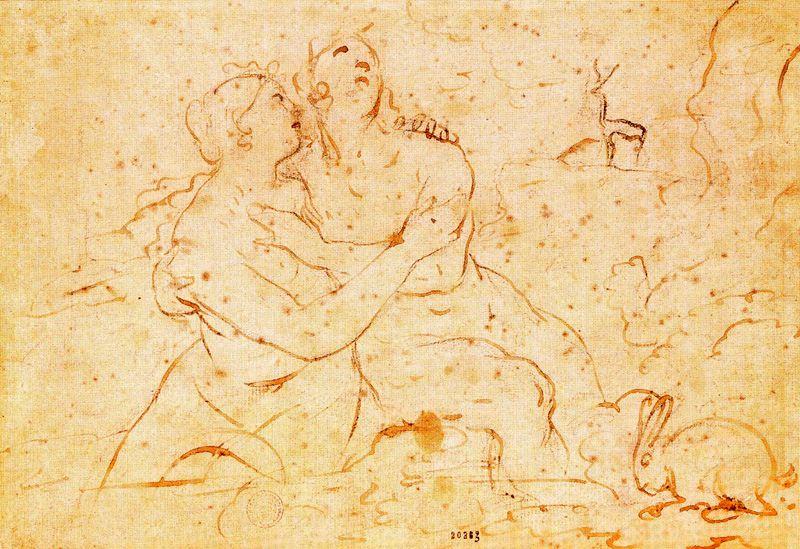 WikiOO.org – 美術百科全書 - 繪畫，作品 Luca Giordano - 维纳斯和阿多尼斯