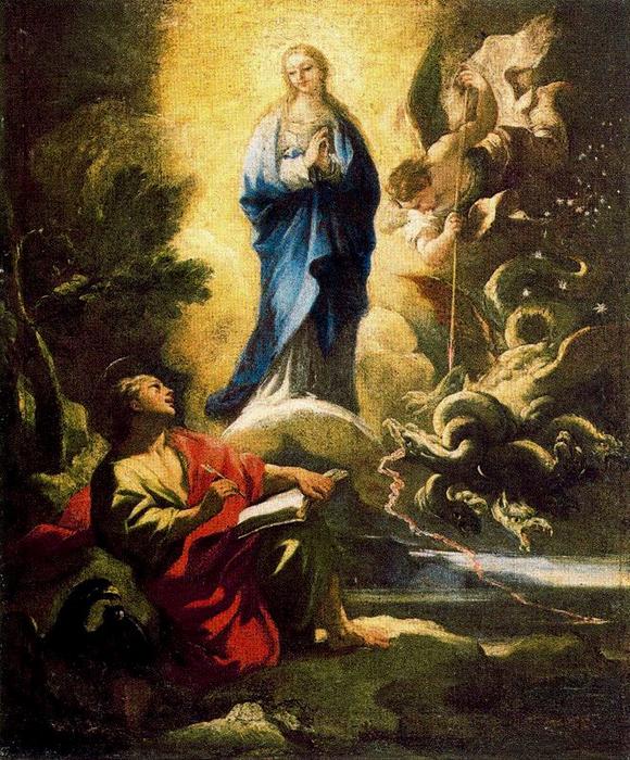 Wikioo.org – L'Enciclopedia delle Belle Arti - Pittura, Opere di Luca Giordano - Visione di San Giovanni Evangelista a Patmos 2