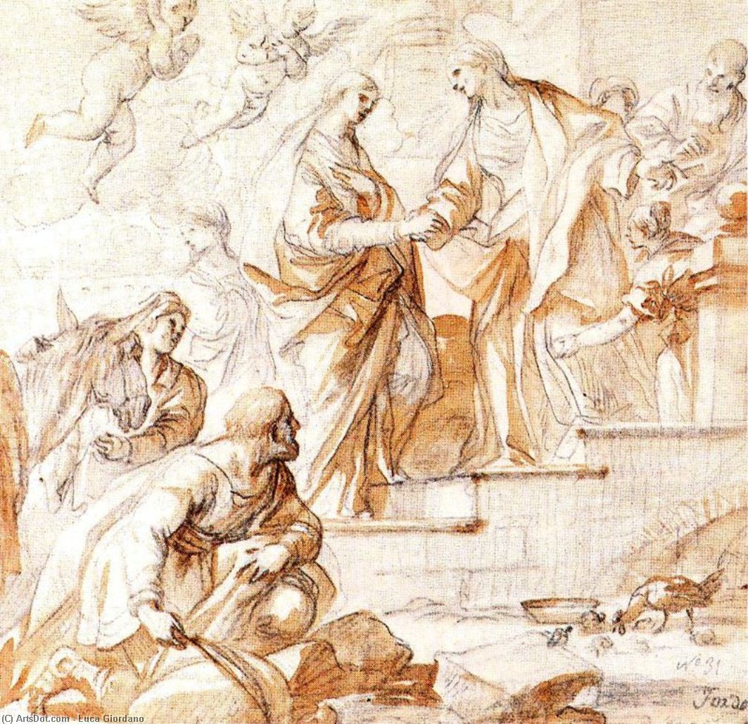 WikiOO.org - Енциклопедія образотворчого мистецтва - Живопис, Картини
 Luca Giordano - Visitation
