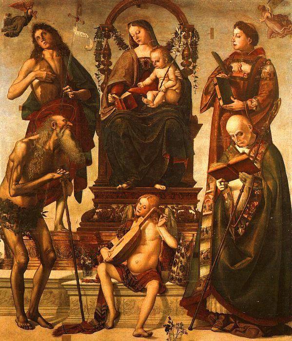 Wikioo.org - The Encyclopedia of Fine Arts - Painting, Artwork by Luca Signorelli - Sant Onofrio Altarpiece