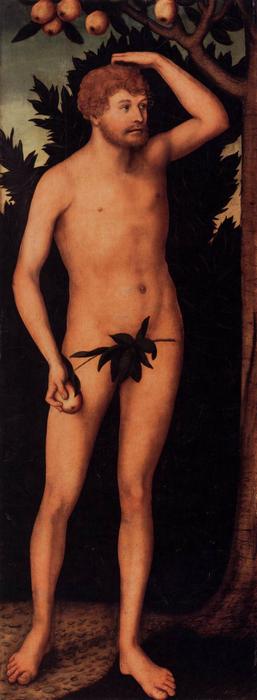 WikiOO.org - Encyclopedia of Fine Arts - Maleri, Artwork Lucas Cranach The Younger - Adam