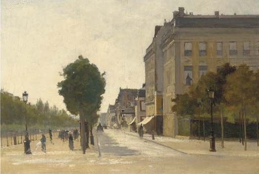 Wikioo.org - สารานุกรมวิจิตรศิลป์ - จิตรกรรม Aloys François Joseph Loir (Luigi Loir) - A Parisian boulevard