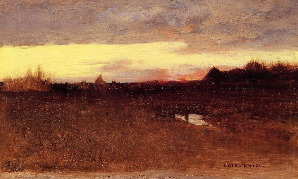 WikiOO.org - Enciklopedija likovnih umjetnosti - Slikarstvo, umjetnička djela Aloys François Joseph Loir (Luigi Loir) - Sunset