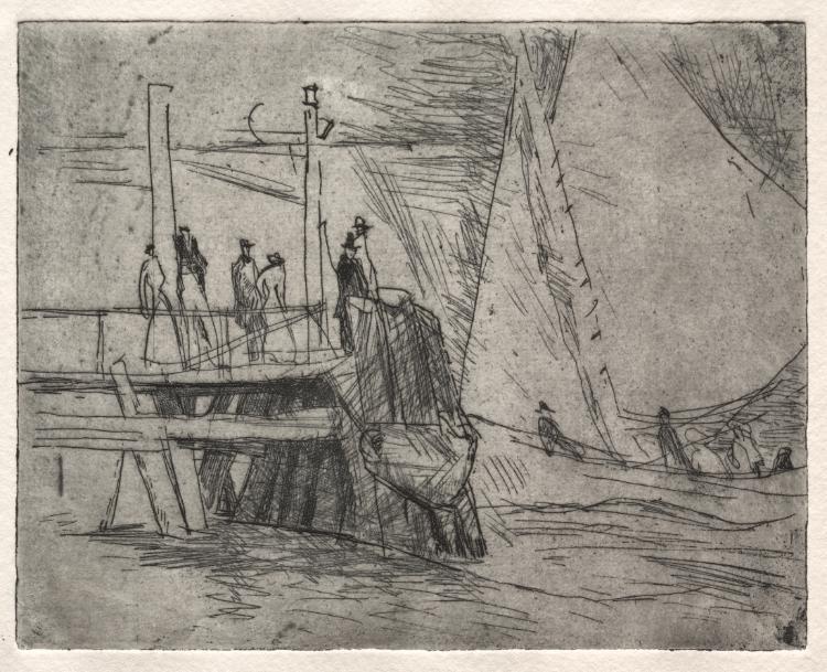 WikiOO.org - אנציקלופדיה לאמנויות יפות - ציור, יצירות אמנות Lyonel Feininger - Arrival of the Boat
