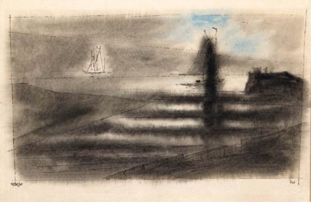 Wikioo.org - The Encyclopedia of Fine Arts - Painting, Artwork by Lyonel Feininger - At the Mouth of the River Rega, Baltic