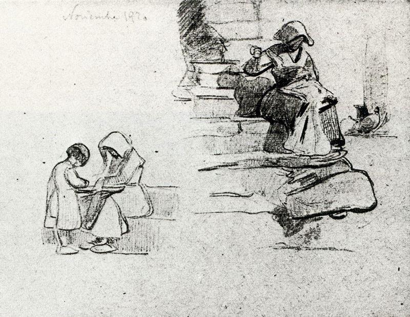 Wikioo.org - สารานุกรมวิจิตรศิลป์ - จิตรกรรม Mariano Barbasan - Women Sewing And Spinning In Anticoli