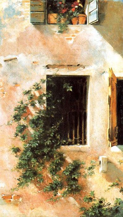 Wikioo.org – La Enciclopedia de las Bellas Artes - Pintura, Obras de arte de Mariano Fortuny - Las ventanas
