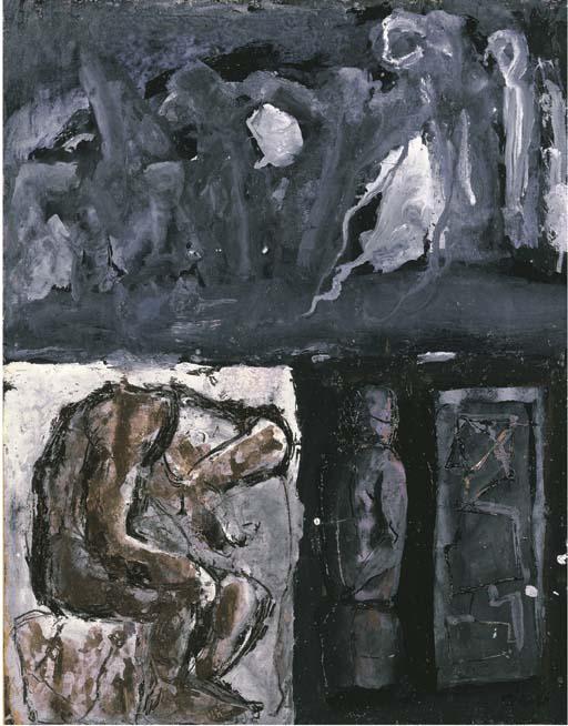 WikiOO.org - Encyclopedia of Fine Arts - Maleri, Artwork Mario Sironi - Composition - Dream Of Giant