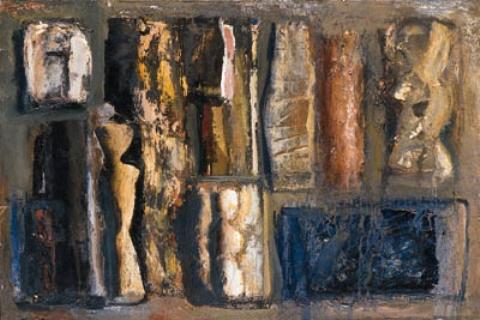 Wikioo.org - The Encyclopedia of Fine Arts - Painting, Artwork by Mario Sironi - Composition 9