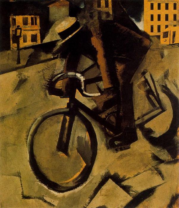 WikiOO.org - Encyclopedia of Fine Arts - Maleri, Artwork Mario Sironi - Cyclist