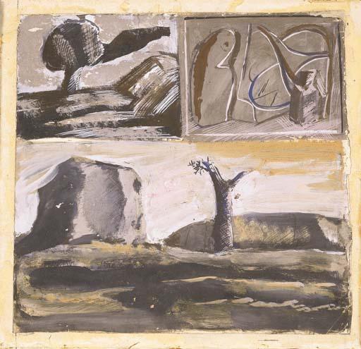 WikiOO.org - Енциклопедия за изящни изкуства - Живопис, Произведения на изкуството Mario Sironi - Italian landscape (grotesque)