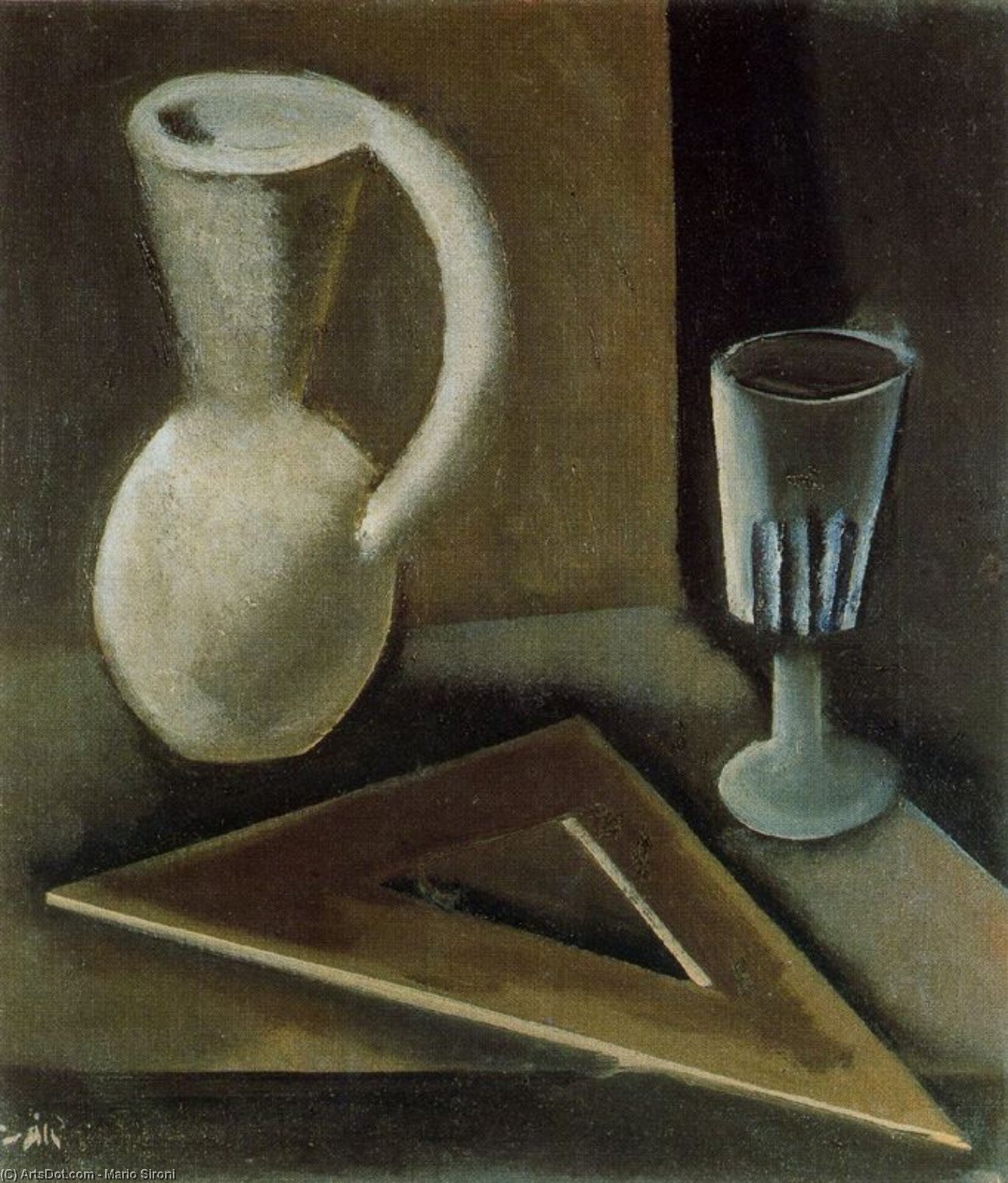 Wikioo.org - The Encyclopedia of Fine Arts - Painting, Artwork by Mario Sironi - Still life
