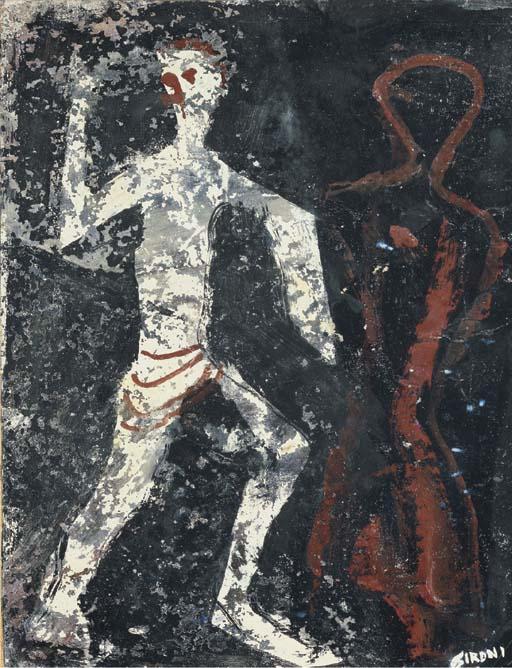 WikiOO.org - Encyclopedia of Fine Arts - Maalaus, taideteos Mario Sironi - Two Figures 1