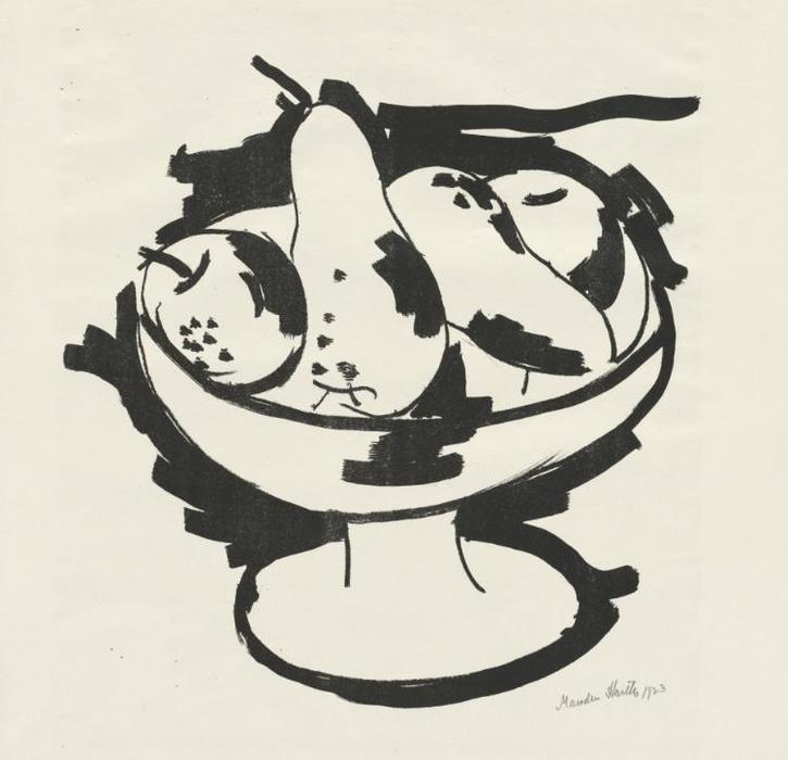 Wikioo.org - สารานุกรมวิจิตรศิลป์ - จิตรกรรม Marsden Hartley - Bowl of Fruit