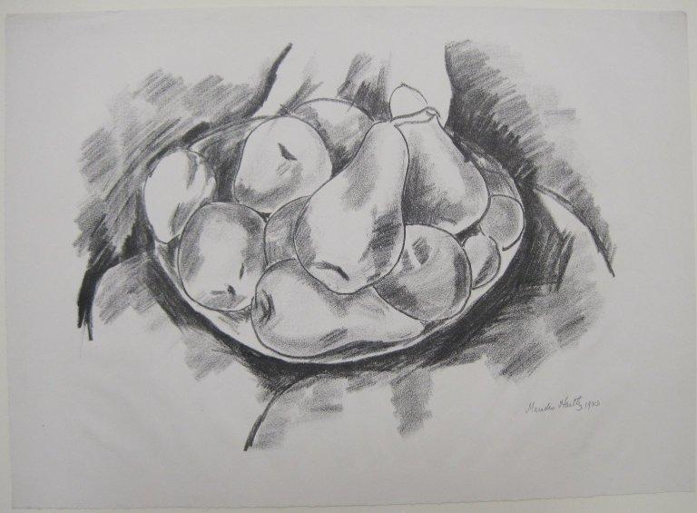 Wikioo.org – La Enciclopedia de las Bellas Artes - Pintura, Obras de arte de Marsden Hartley - dish` de manzanas y peras