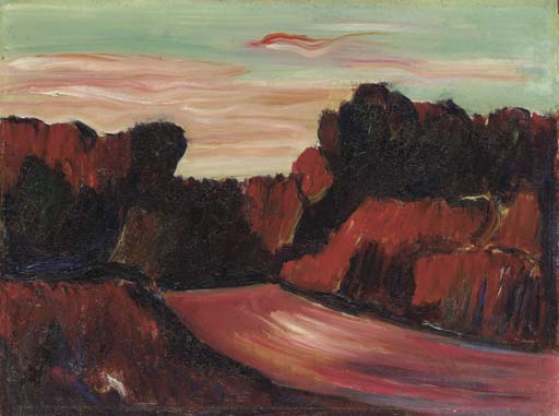 Wikioo.org - The Encyclopedia of Fine Arts - Painting, Artwork by Marsden Hartley - Dune Road -- Sundown October