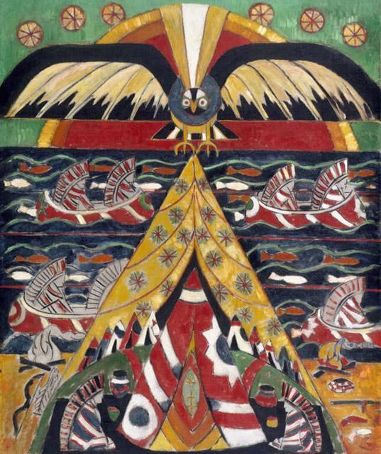 Wikioo.org - The Encyclopedia of Fine Arts - Painting, Artwork by Marsden Hartley - Indian Fantasy