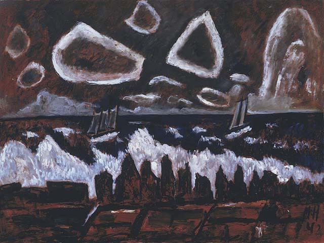 Wikioo.org - The Encyclopedia of Fine Arts - Painting, Artwork by Marsden Hartley - Off the Banks at Night
