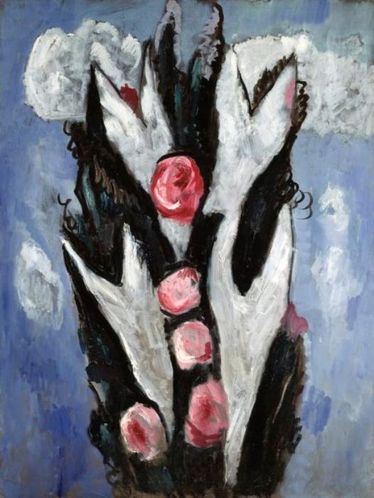 WikiOO.org - Encyclopedia of Fine Arts - Maľba, Artwork Marsden Hartley - Roses