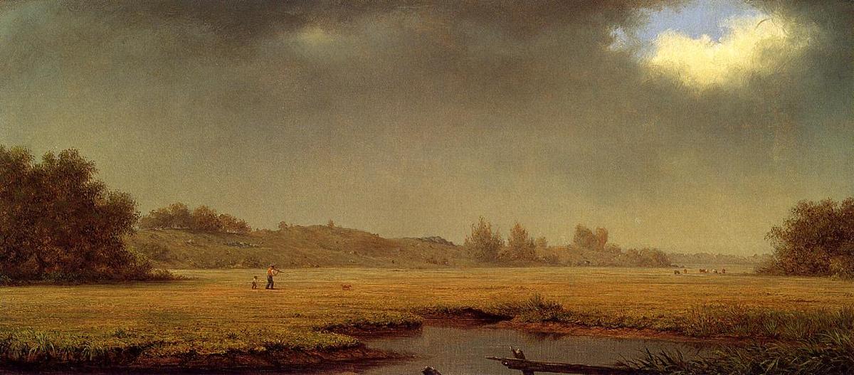 Wikioo.org - The Encyclopedia of Fine Arts - Painting, Artwork by Martin Johnson Heade - Cloudy Day, Rhode Island