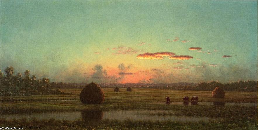 Wikioo.org - The Encyclopedia of Fine Arts - Painting, Artwork by Martin Johnson Heade - Peace at Sunset