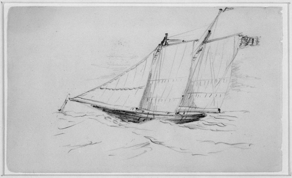 Wikioo.org – L'Enciclopedia delle Belle Arti - Pittura, Opere di Martin Johnson Heade - Barca A Vela