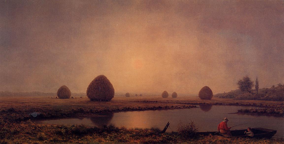 WikiOO.org - Encyclopedia of Fine Arts - Malba, Artwork Martin Johnson Heade - Sunrise on the Marshes