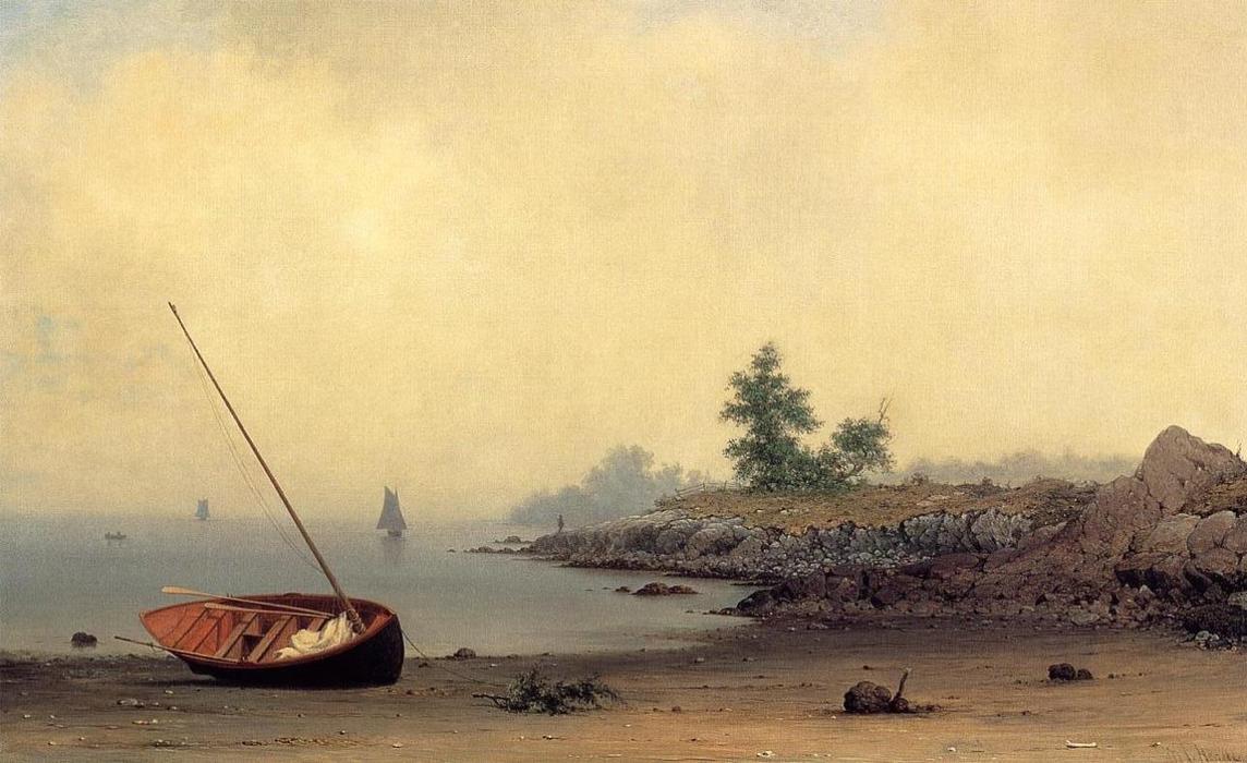 Wikioo.org - The Encyclopedia of Fine Arts - Painting, Artwork by Martin Johnson Heade - The Stranded Boat