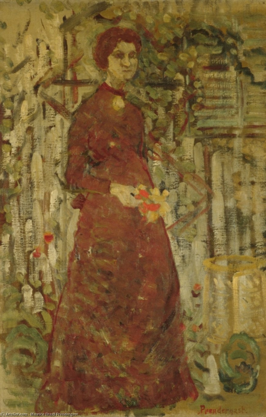 Wikioo.org - The Encyclopedia of Fine Arts - Painting, Artwork by Maurice Brazil Prendergast - Annie Sargent Jewett