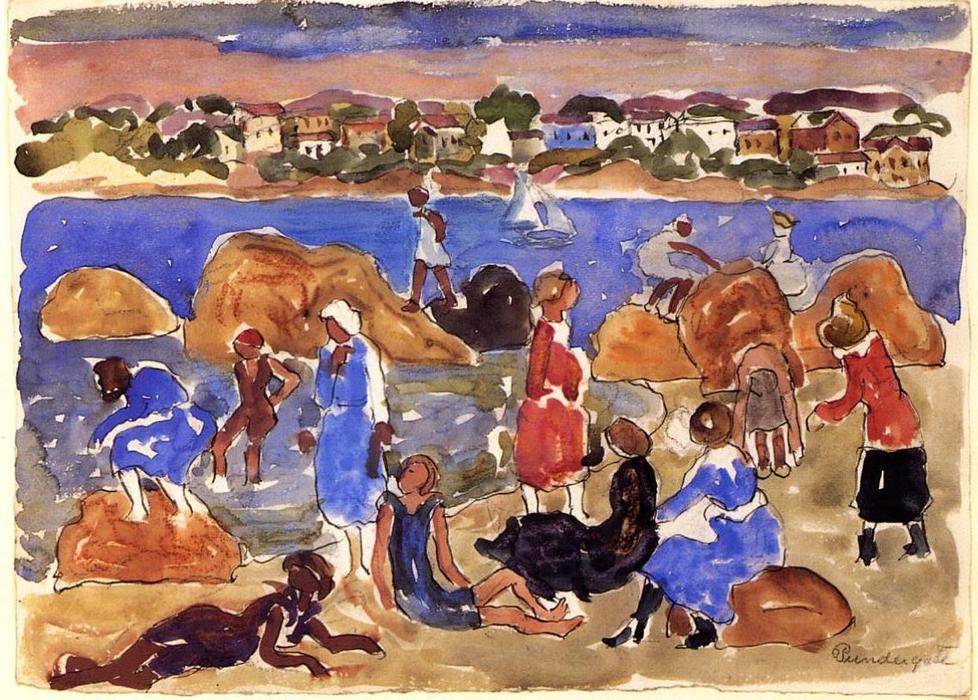 Wikioo.org - The Encyclopedia of Fine Arts - Painting, Artwork by Maurice Brazil Prendergast - Gloucester, Fishermen's Houses