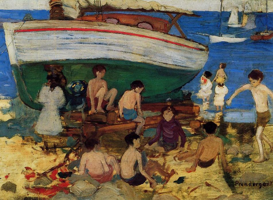 Wikioo.org - The Encyclopedia of Fine Arts - Painting, Artwork by Maurice Brazil Prendergast - Low Tide 3