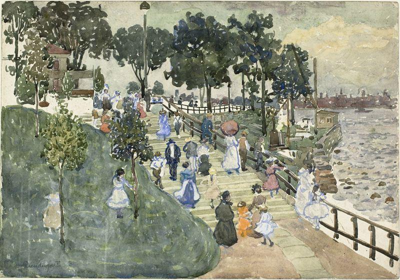 Wikioo.org - The Encyclopedia of Fine Arts - Painting, Artwork by Maurice Brazil Prendergast - New York City, 86th Street and East River