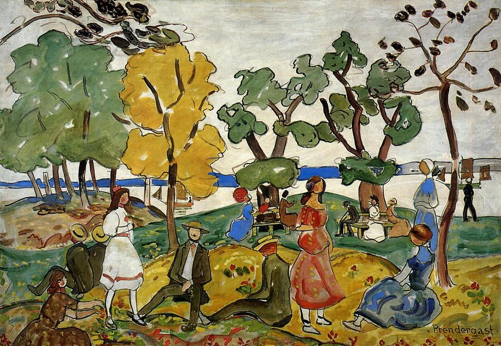 Wikioo.org - The Encyclopedia of Fine Arts - Painting, Artwork by Maurice Brazil Prendergast - Picnic