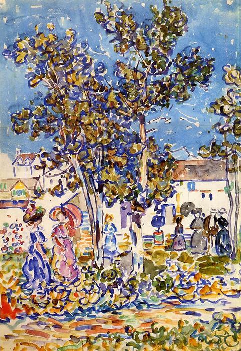 Wikioo.org - The Encyclopedia of Fine Arts - Painting, Artwork by Maurice Brazil Prendergast - Spring Promenade