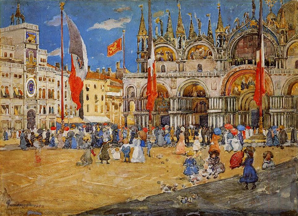 WikiOO.org - 百科事典 - 絵画、アートワーク Maurice Brazil Prendergast - サン·マルコ、ヴェネツィア